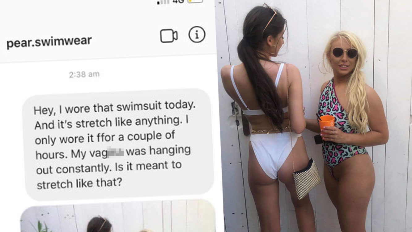 Glasgow holidaymaker demands refund for swimsuit fail that left 'vagina  constantly hanging out' - before firm explains she's wearing it upside down