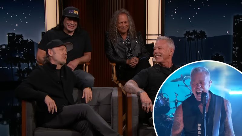 Metallica perform 'Lux Æterna' & reveal the first albums they ever owned on Jimmy Kimmel Live