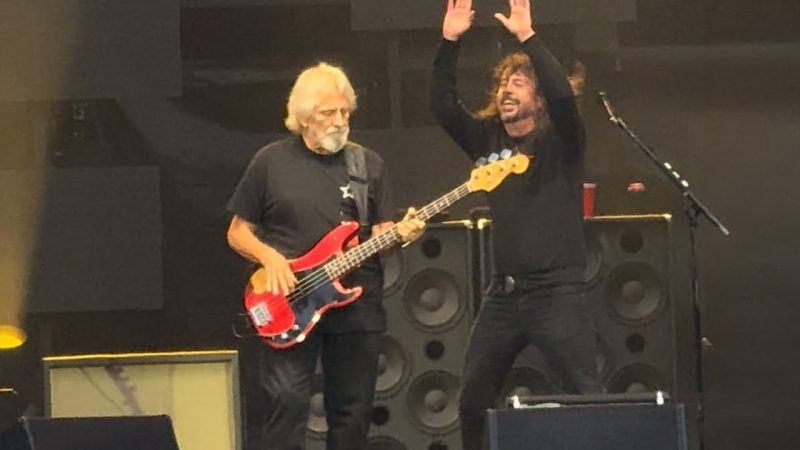 Geezer Butler joins Foo Fighters on stage to perform Black Sabbath’s ‘Paranoid’