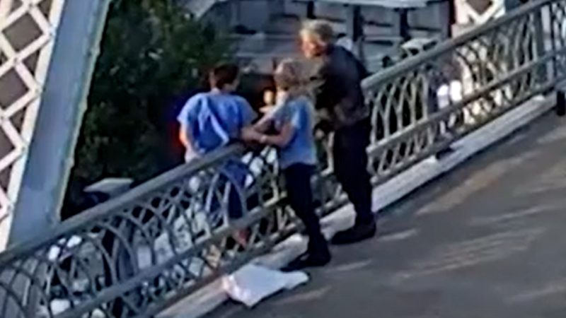 Jon Bon Jovi filmed saving distressed woman standing on bridge ledge